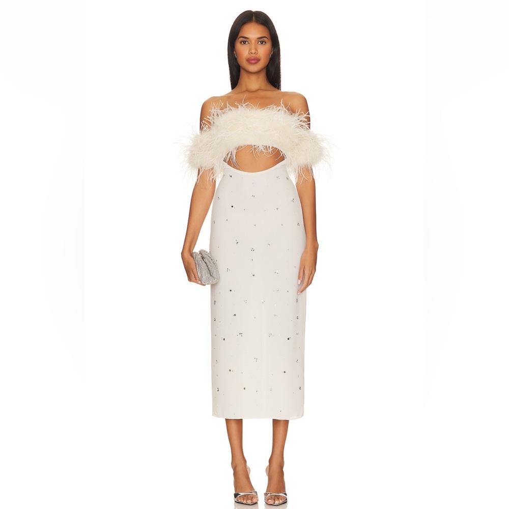 NBD Midi Dress in Ivory